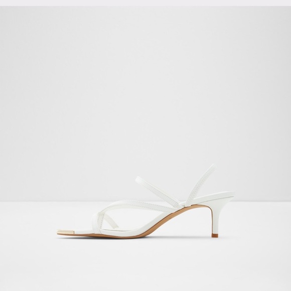 Dressy Aldo Kitten White Heels - Picture 5 of 11